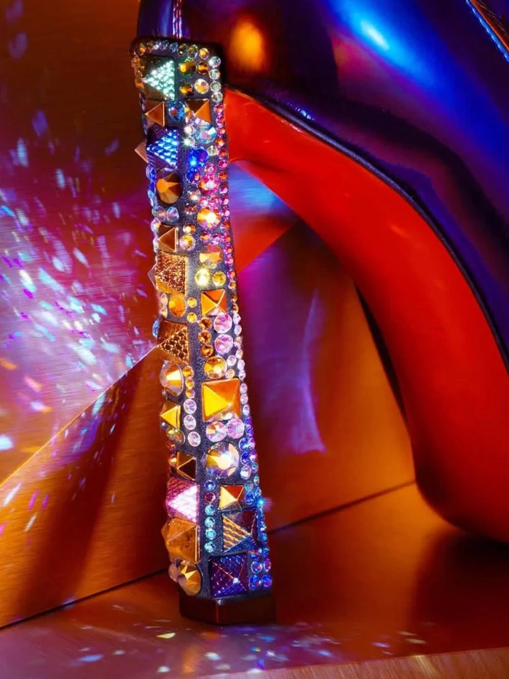 Christian Louboutin Cosmic Alta Boots 100 Over-the-Knee Strass RETAIL 3995
